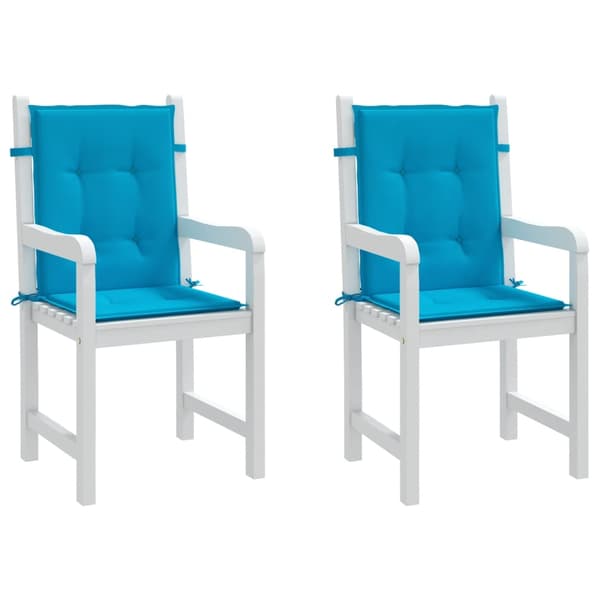 vidaXL Trädgårdsdynor, set om 2, blå, 100x50x3 cm