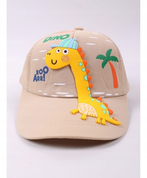 DINOSAUR 3D BASEBALLCAP BEIGE YO! 50/54 £031o