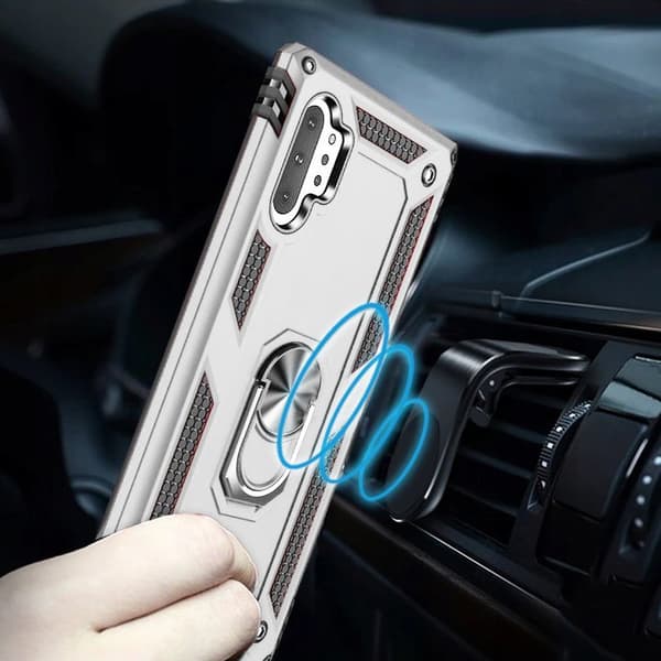 Pansret cover til Samsung Galaxy Note 10+ Plus, Nox Case Ring, sølv