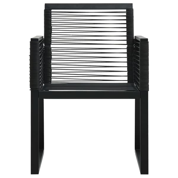 vidaXL havemøbelsæt med 3 dele, rattan PVC, sort