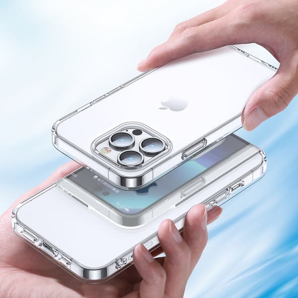 Fleksibelt cover til iPhone 14 Pro Max slidstærkt transparent 14X