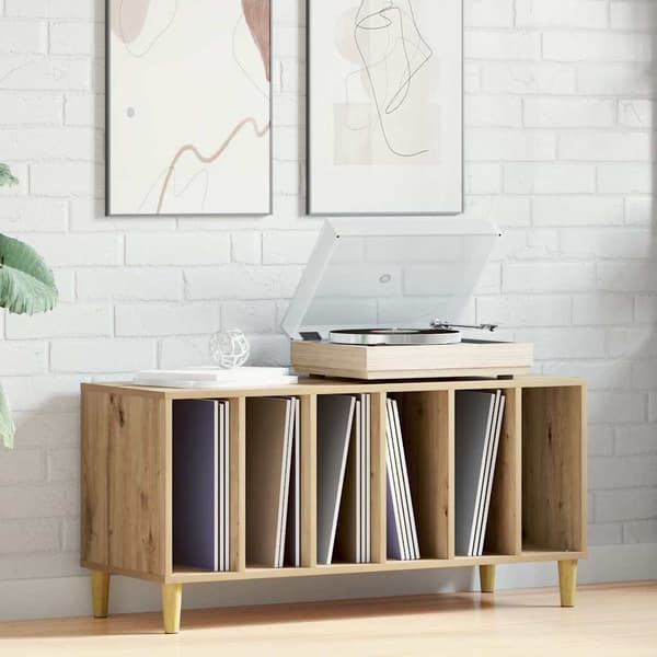 vidaXL pladeskab Artisan egetræ 100x38x48 cm