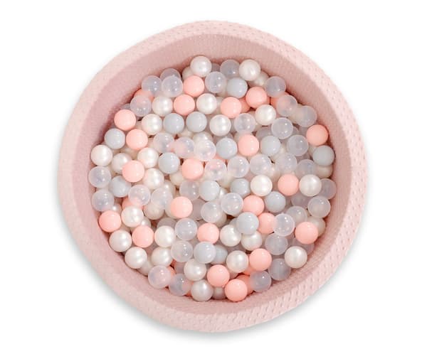 Minky torrpool H-30 cm med 200 bollar - smutsrosa