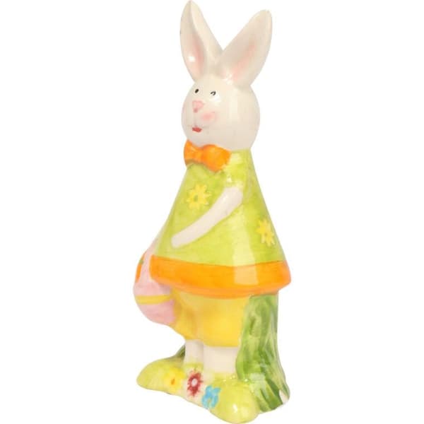 Keramisk harestatue gul