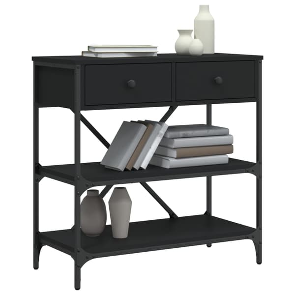 vidaXL konsolbord sort 75x34,5x75 cm