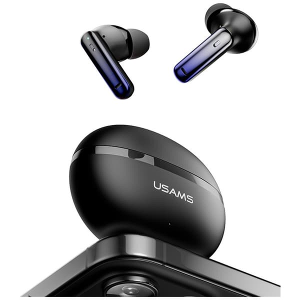 USAMS Echo E02 TWS ANC+ENC Langattomat Bluetooth-kuulokkeet, musta