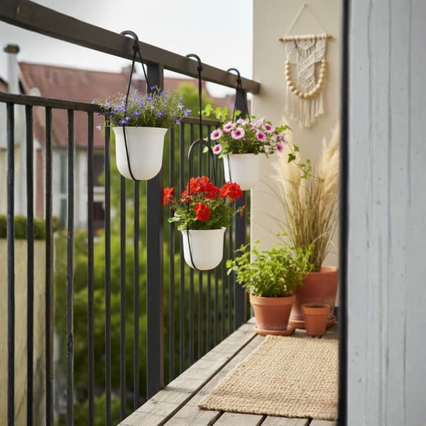 Aera Hang hängande kruka, vit, 17,9 cm