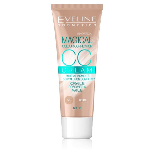 EVELINE MAGICAL CC CREAM Multifunktionell ansiktskräm SPF15 - 53 BEIGE 30ml