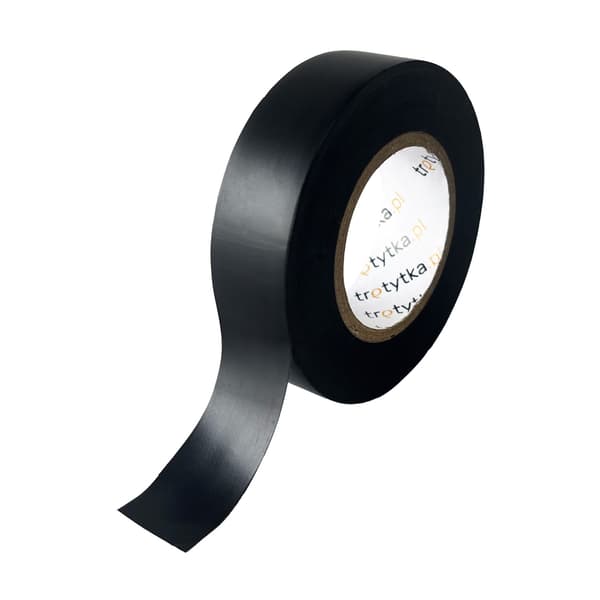 PVC-isoleringstape, 18 mm x 20 m, 1 stk., sort