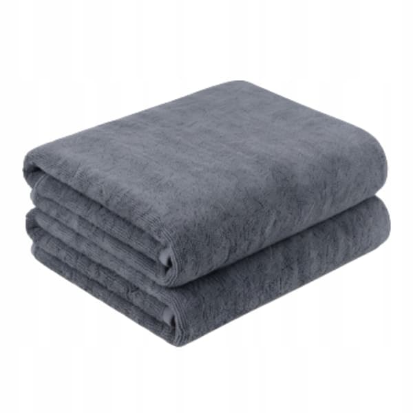 Bomuldsbadehåndklæde hotel SPA grå tyk stor absorberende 100x150 cm