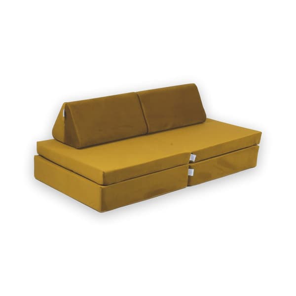 Montessori Comfort Sammet Mini Leksoffa Guld