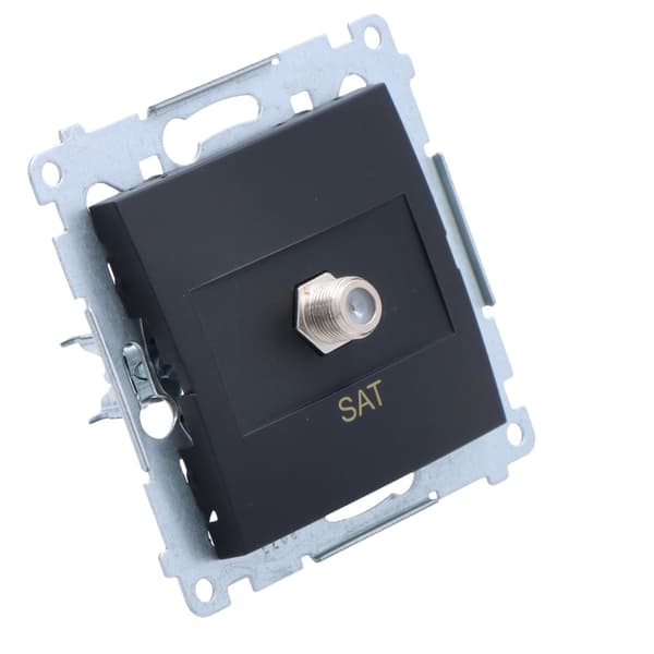 Enkelt SAT-antennestik (modul). Til individuelle installationer, sort.