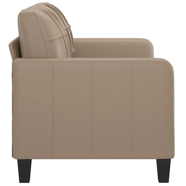 vidaXL 2-sitssoffa, Cappuccino, 140 cm, konstläder