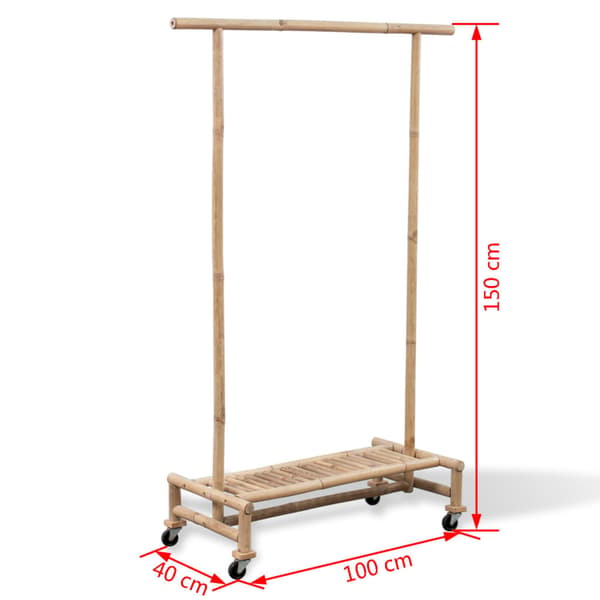 vidaXL Klädhängare i bambu