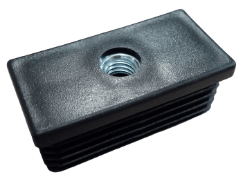 Indstikprop med metalgevind M8 40X20 20 STK sort