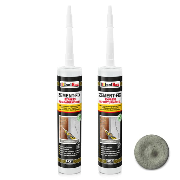 IsolBau Zement-Fix Cement Grå Reparations- og Forseglingsmørtel 2 x 300 ml