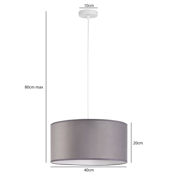 Tornado BAD1 lampe, grå fløjl
