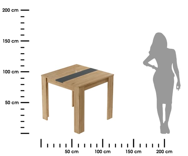 FUTURE köksbord i antracitfärgade ekfärger