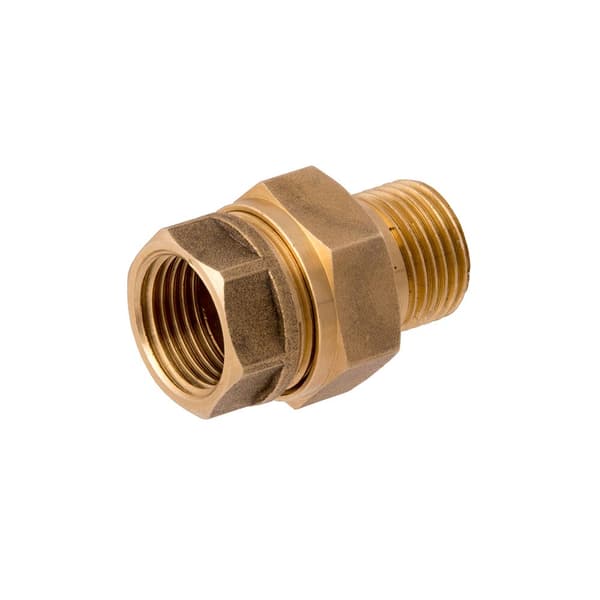 Idmar messing lige samling 1" med flad pakning