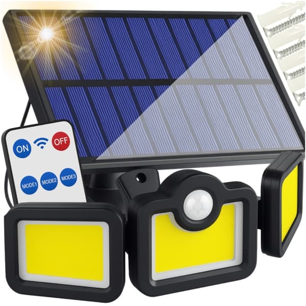 3-in-1 aurinkolamppu paneelilla