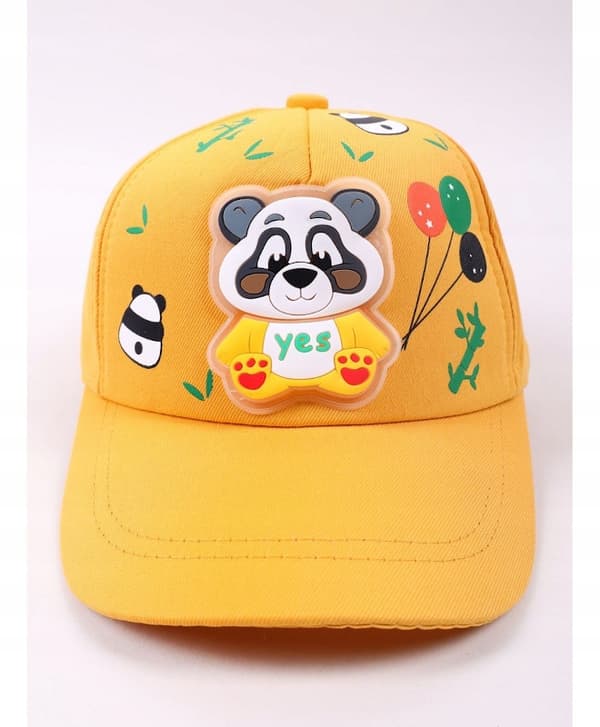 3D Panda Bear Baseball -lippis Keltainen YO! 50/54 Ł031Z