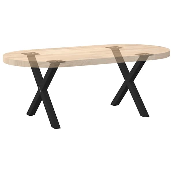 vidaXL sofabordsben, 2 stk., sort, 38x(42-43) cm, stål