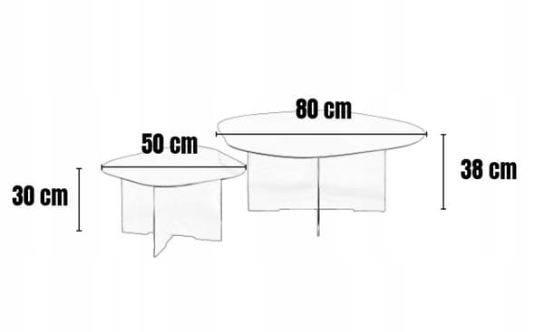 Sofabord til stuen Loft Metal Sort Rubi M 80x38cm