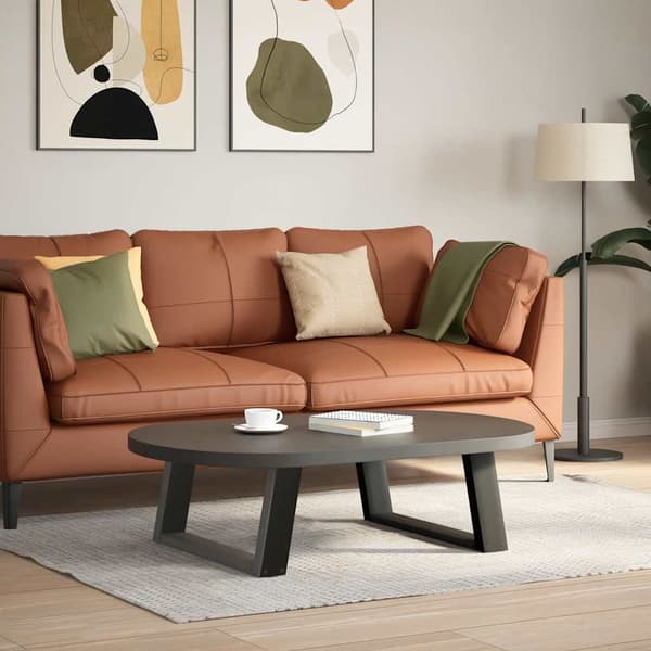 vidaXL Soffbordsben, 2 st, Antracit, 60x(30-31) cm, Stål