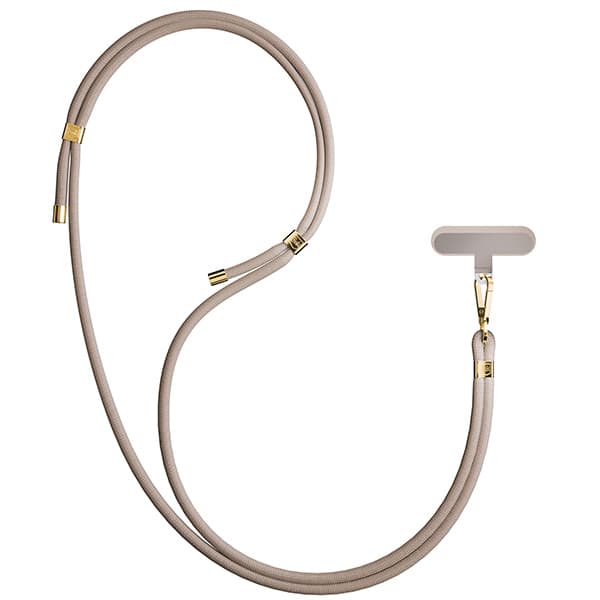 3mk EasyClip Elite telefonrem, beige med gulddetaljer