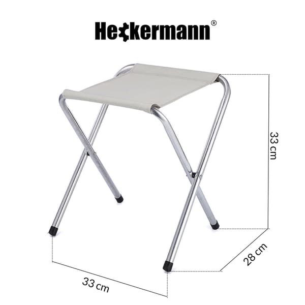 Heckermann vit hopfällbar pall