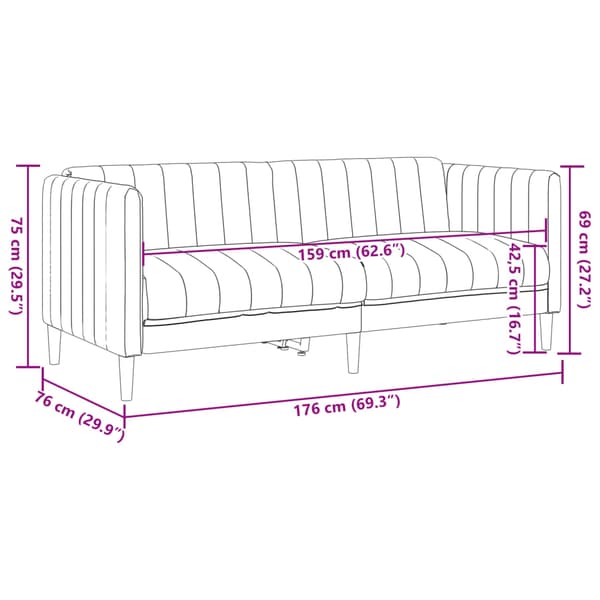 vidaXL 2-sits soffa brun konstläder