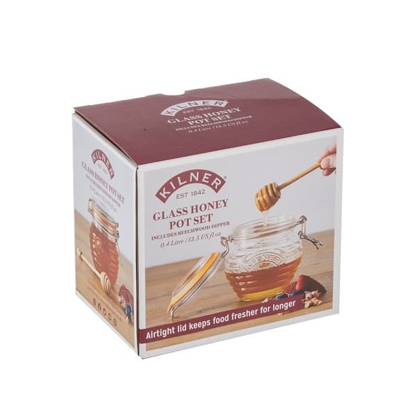 Honungsburk med strömspare, presentförpackning / Kilner