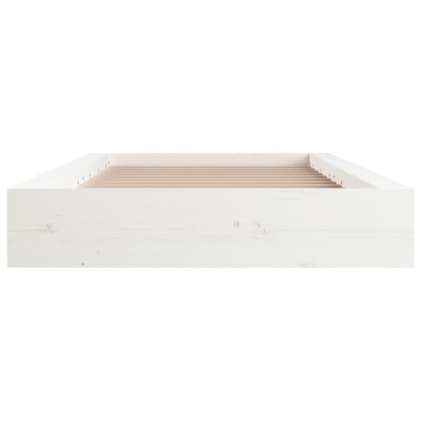 vidaXL Sängram vit 120x190 cm massivt trä