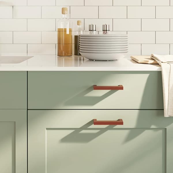 vidaXL skabsgreb 10 stk. bronze 96 mm rustfrit stål