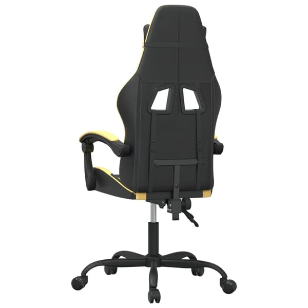 vidaXL Gamingstol, svart och guld, konstläder