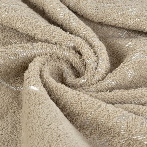 NOLA præget håndklæde 50x90 cm beige