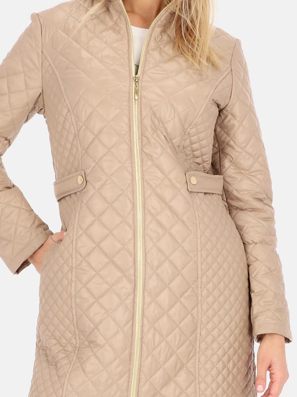 ELEGANT QUILTET DAME-OVERGANGSFRAKKE