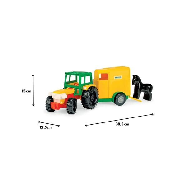 Traktor med hästsläp 35003