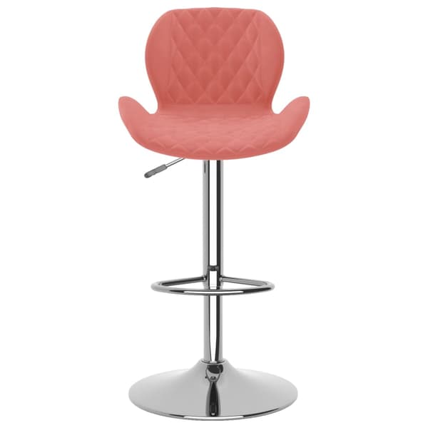 vidaXL Barstolar, set om 2, rosa, klädda i sammet