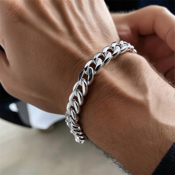 Sølv herrearmbånd 925 SØLV Diamant 6mm Gave