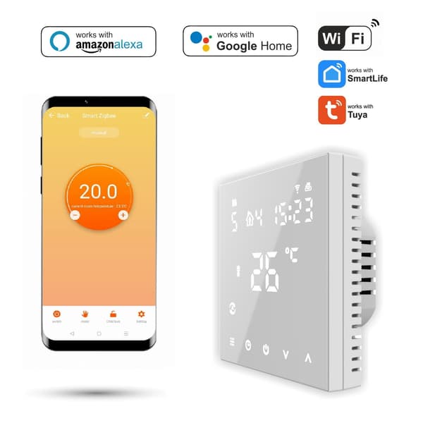 WiFi-rumstermostat TUYA 3A Vit PRO2