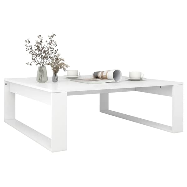 vidaXL Soffbord, Vitt, 100x100x35 cm, Träbaserat Material