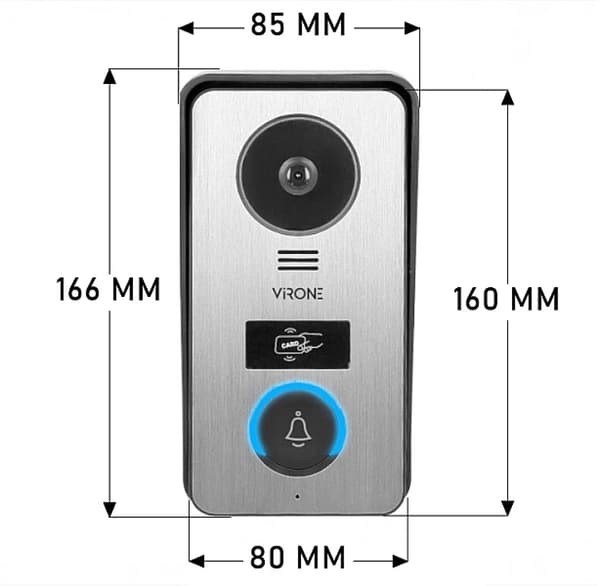 WiFi Video Intercom TUYA App Nøgleringe Fuld HD Touchskærm RFID 7'