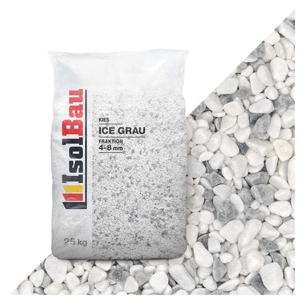 IsolBau Marmor Aggregat Marmorkis Isgrå 4/8mm 25kg