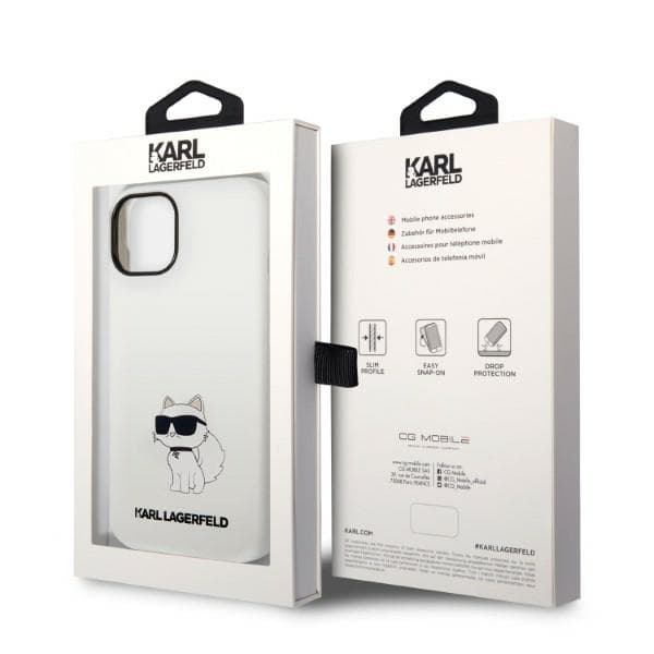 Karl Lagerfeld Silikone Choupette-etui til iPhone 14 Plus, Hvid