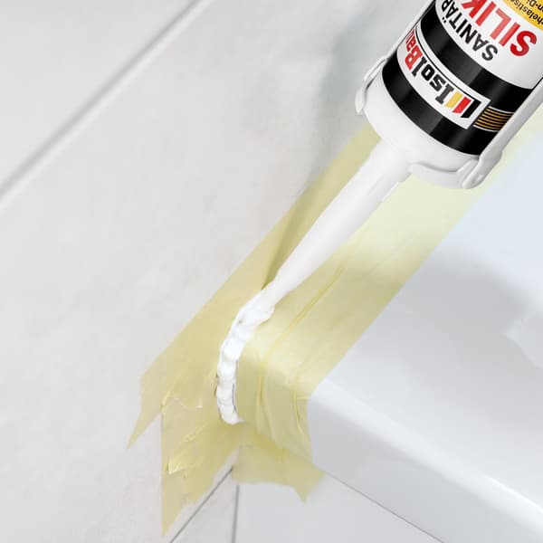 IsolBau Sanitær Silikone Sort Sanitær Silikone 8 x 300ml