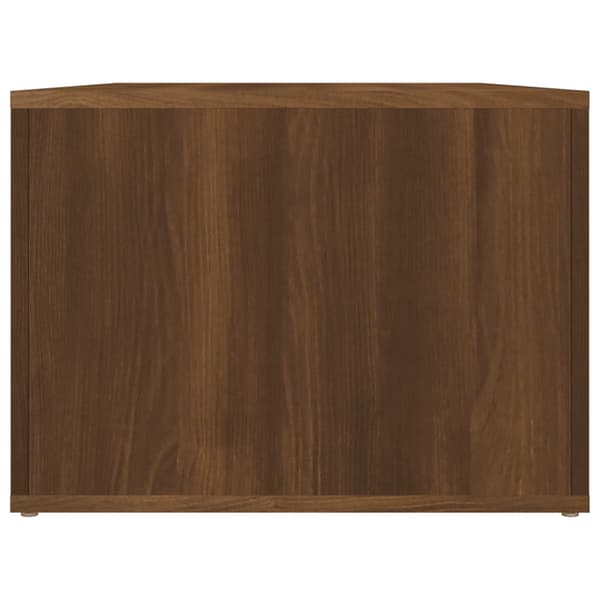 vidaXL sofabord brunt egetræ 80x50x36 cm træbaseret materiale