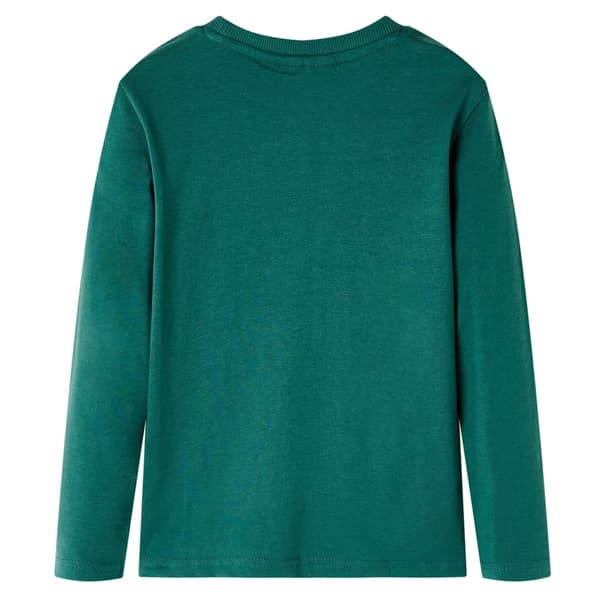 Børne langærmet T-shirt, grøn, 128