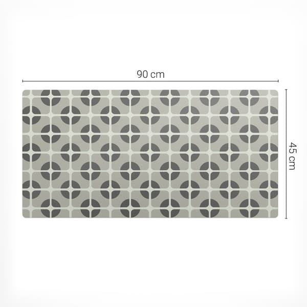 Grafisk skrivebordsmåtte med geometrisk retromønster 90x45 cm