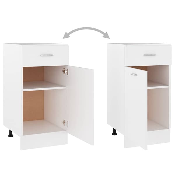 vidaXL skuffeskab hvid 40x46x81,5 cm spånplade
